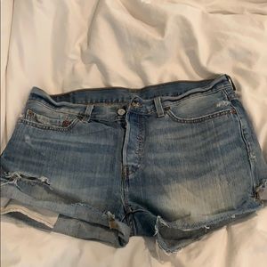 Levi’s denim shorts distressed cut-offs